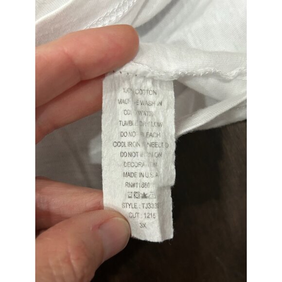 Butterfly Graphic Womens White T Shirt Cotton Short Sleeves Sz 3X - Picture 6 of 9